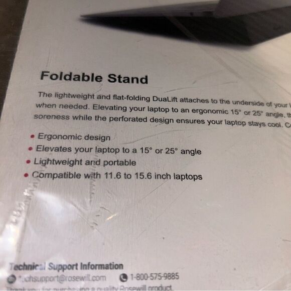 New, Rosewill DuaLift Adjustable Laptop Stand Ergonomic Series - Picture 4 of 5